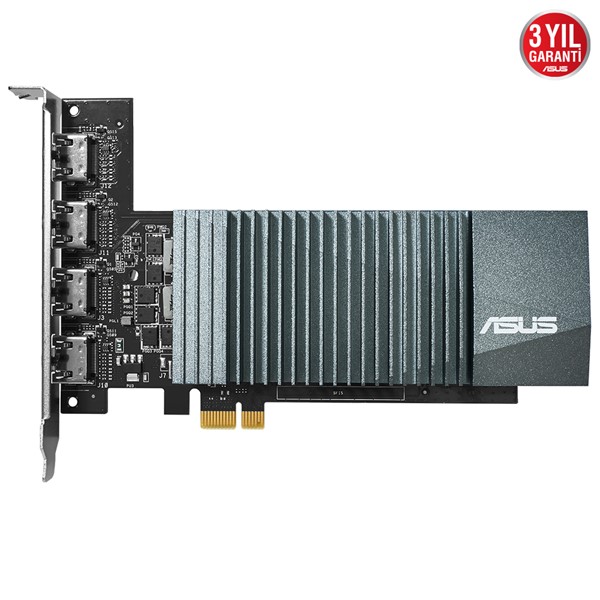 resimler/genel/ASUS GT710 2GB GT710-4H-SL-2GD5 GDDR5 64bit 4X HDMI PCIe 16X v2.0 Low Profile,Fansız