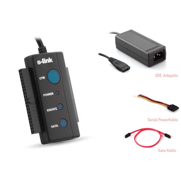 resimler/genel/S-link SL-SATA35 Usb 2.0 SATA + IDE Data Kablosu