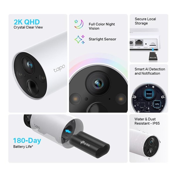 TP-LINK 4MP TAPO C420S2 Kablosuz Güvenlik Kamera Seti 