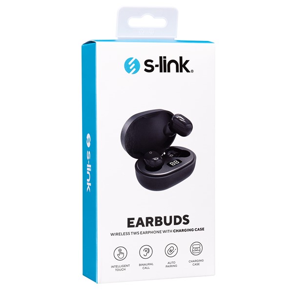 resimler/genel/S-link SL-TWS05 Siyah Mobil Telefon Uyumlu Bluetooth TWS Mikrofonlu Kulaklık