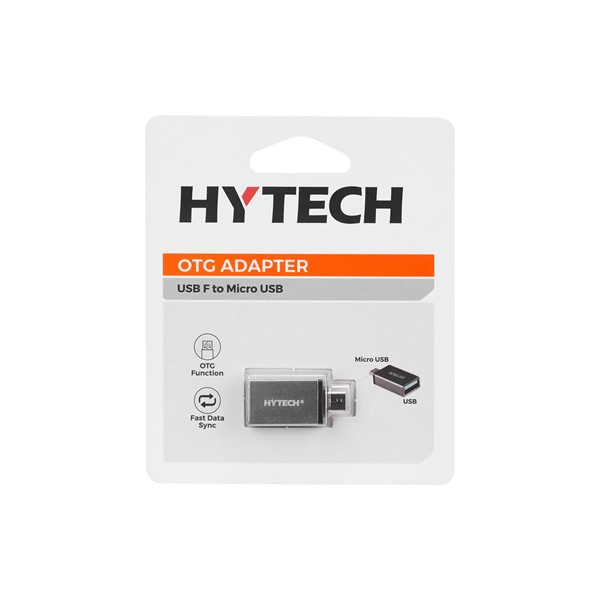resimler/genel/Hytech HY-XO10 Gümüş USB F to MicroUSB M Metal Gövdeli OTG Çevirici