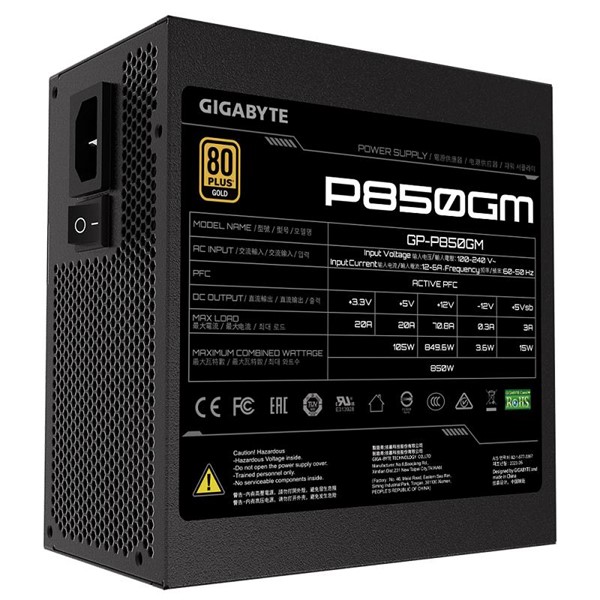 resimler/genel/GIGABYTE 850W 80+ GOLD GP-P850GM Tam Modüler Power Supply