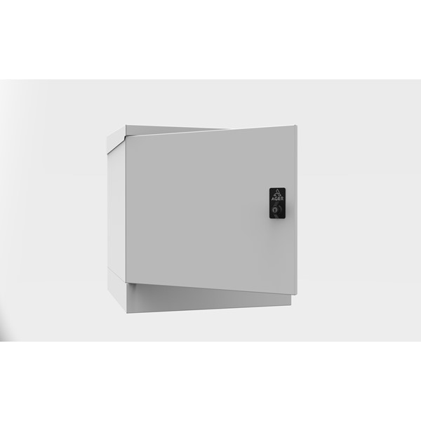 resimler/genel/AGER 9U 600x600mm IP66 Dış Ortam Duvar Tipi Kabinet AG-OB09U6060B2-D-A-M1 Basic