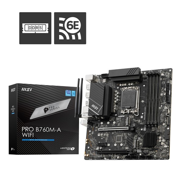 resimler/genel/MSI PRO B760M-A WIFI-6E DDR5 HDMI-DP PCIE 4.0 1700p ATX