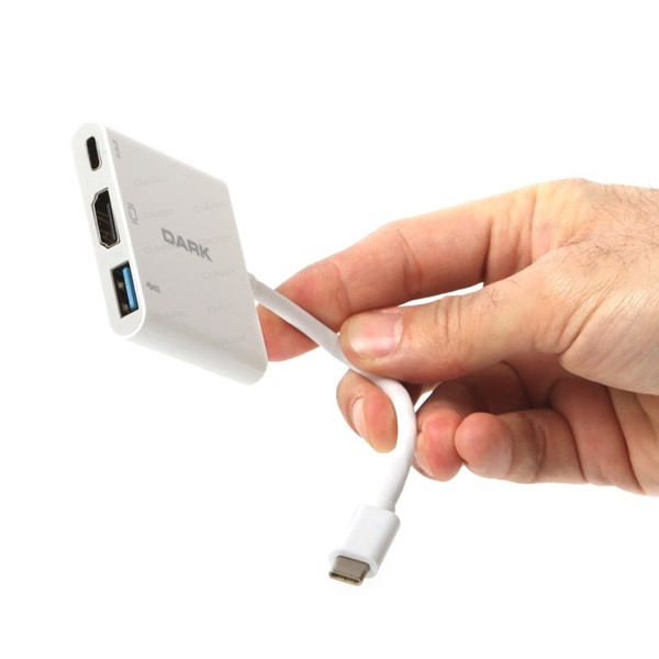 resimler/genel/DARK DK-AC-U31X32 TYPE-C - HDMI_USB 3.0 Çevirici Adaptör Beyaz