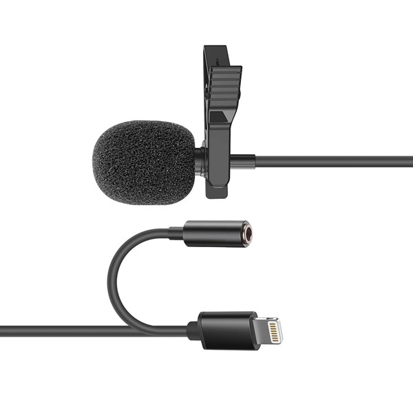 resimler/genel/Snopy SN-MTK35 Siyah Lightning Tik-Tok Akıllı Telefon Kulaklık Çıkışlı Yaka Mikrofonu