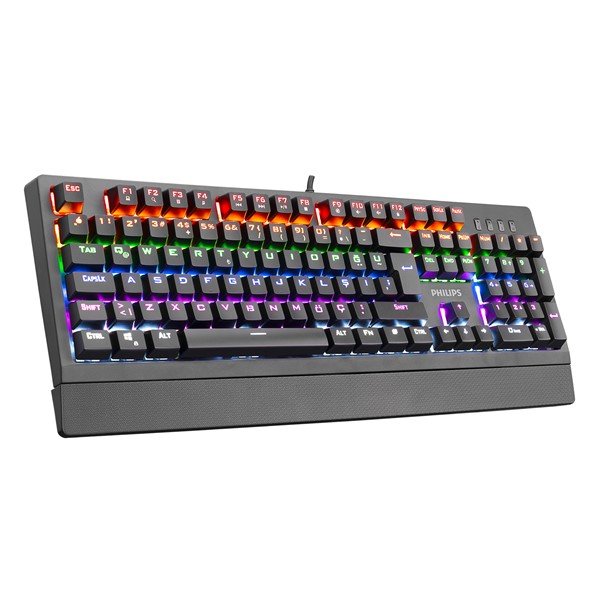 resimler/genel/Philips SPK8403 Siyah Rainbow Aydınlatmalı Mekanik Gaming Oyuncu Klavyesi