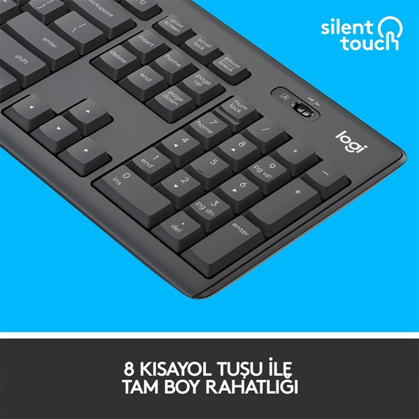 resimler/genel/LOGITECH MK295 Kablosuz Q Trk Sessiz Siyah Multimedya Klavye - Mouse Set 920-009804