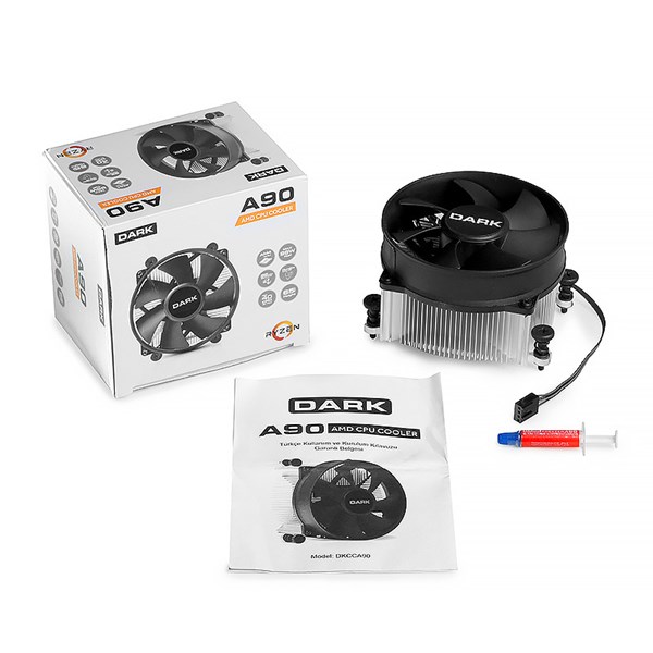 resimler/genel/DARK 90mm A90 DKCCA90 Hava Soğutmalı AM4-AM5 İşlemci Fanı