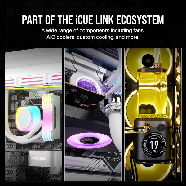 CORSAIR iCUE LINK QX140 CO-9051007-WW RGB 140mm PWM PC Fan Expansion Kit Beyaz