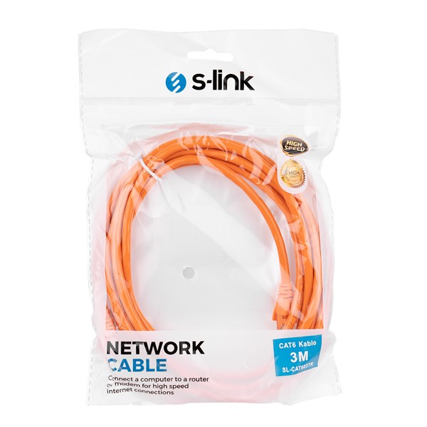 resimler/genel/S-link SL-CAT603TR 3m Turuncu CAT6 Patch Kablo