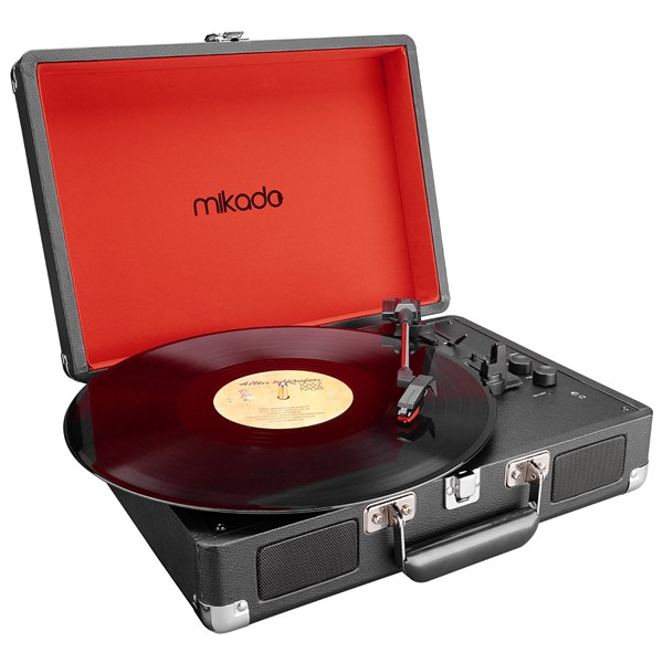 resimler/genel/Mikado Nostalgia MN-P317 Siyah Pikap+Rca+Bluetooth Destekli Müzik Kutusu