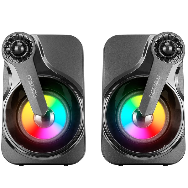 resimler/genel/Mikado MD-BT28 5W+3W×2 BT,TF Card,USB, FM Radyo Siyah Led Işıklı Speaker