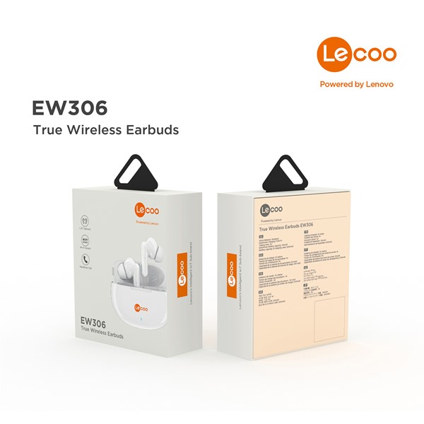 LENOVO LECOO EW306 Bluetooth Beyaz Şarj Kutulu TWS Kulak İçi Mikrofonlu Kulaklık