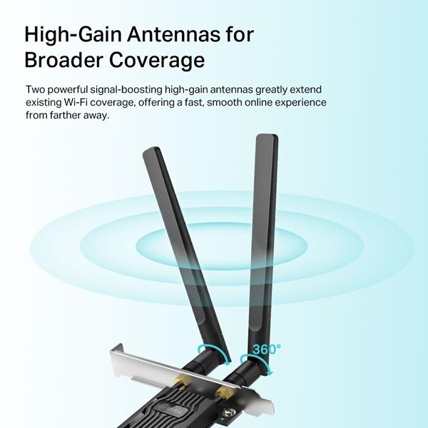 resimler/genel/TP-LINK ARCHER TX20E AX1800 Wi-Fi 6 Bluetooth 5.2 PCIe Kablosuz Ağ Adaptörü