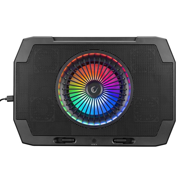 resimler/genel/Rampage AD-RC21 X-CooL Siyah 5 Fanlı 10''-18'' RGB Işıklı Notebook Soğutucu Stand