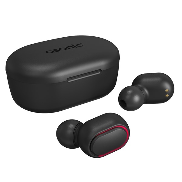 resimler/genel/Asonic AS-TWS7S Siyah Mobil Telefon Uyumlu Bluetooth TWS AirPods Mikrofonlu Kulaklık