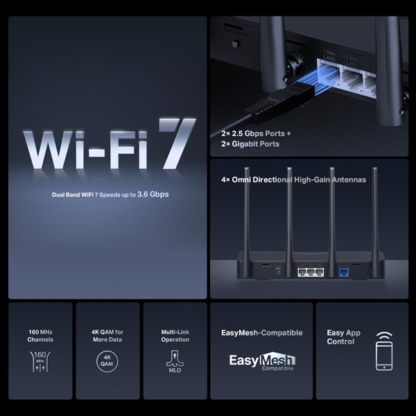 resimler/genel/MERCUSYS MR27BE BE3600 WIFI7 DUAL BAND ROUTER