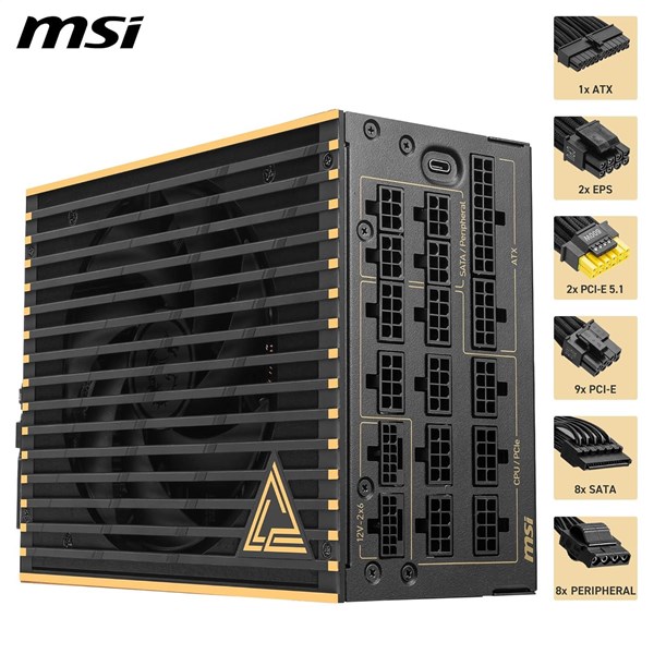 resimler/genel/MSI 1600W 80+ TITANIUM MEG AI1600T PCIE 5.1 TAM MODÜLER POWER SUPPLY