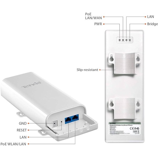 TENDA O3 12dbi 150mbps 2.4ghz 5+km Harici Access Point Outlet (Kutu Açık)