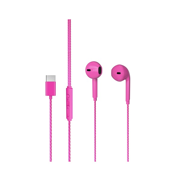resimler/genel/LENOVO LECOO EH104C-PR Stereo Type-C PEMBE Kulak İçi Mikrofonlu Kulaklık