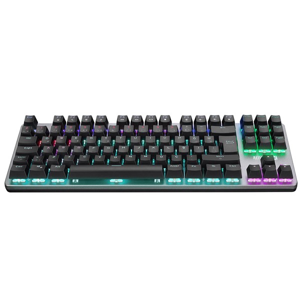 resimler/genel/Altec Lansing ALGK8404GR Siyah/Gümüş RED SWITCH Rainbow 87 Tuşlu Süper Kompakt Mekanik Gaming Oyuncu Klavye