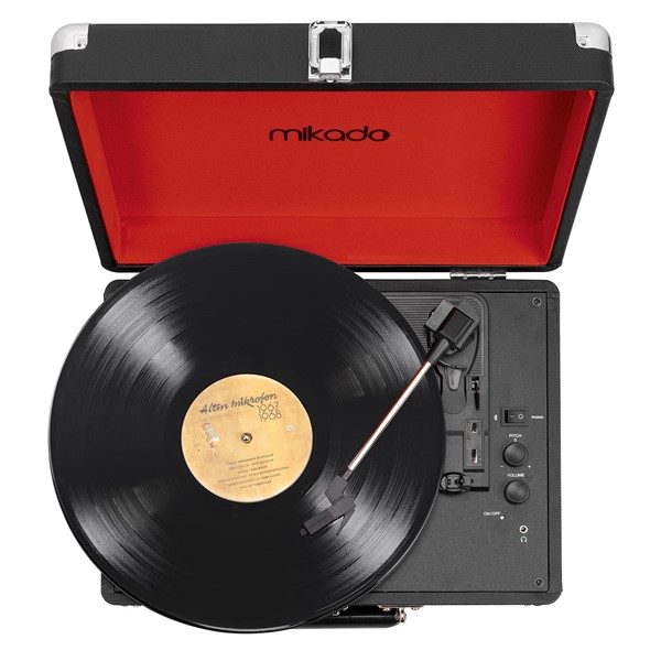 resimler/genel/Mikado Nostalgia MN-P317 Siyah Pikap+Rca+Bluetooth Destekli Müzik Kutusu