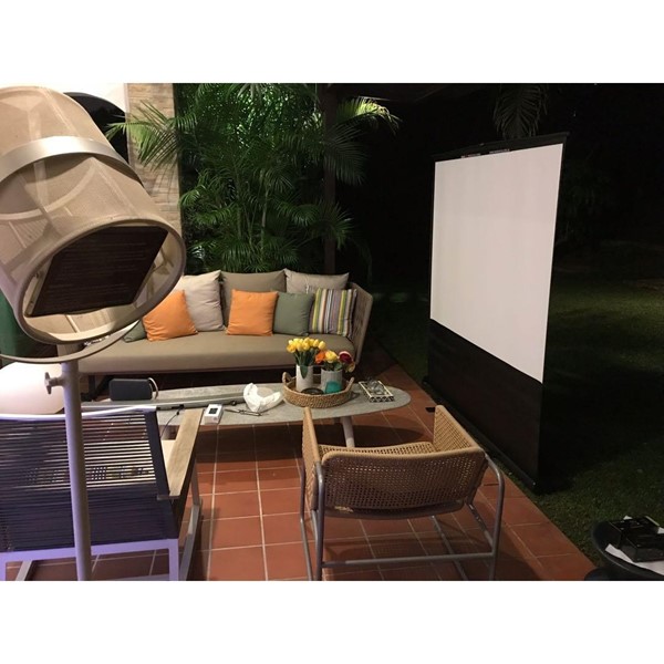 Codegen 145x82 cm Taşınabilir Portatif Pull Up Floor Screen Projeksiyon Perdesi