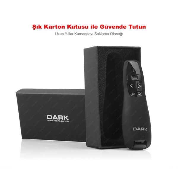 resimler/genel/Dark Dk-Ac-Wp07 2.4 Ghz Kırmızı Lazerli Kablosuz Presenter Siyah