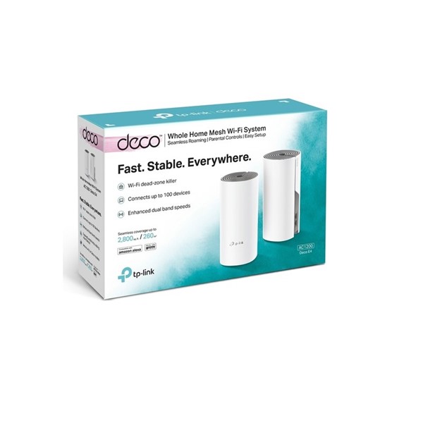 resimler/genel/TP-LINK DECO E4-2P AC1200 Dual Band EV Ofis Tipi Mesh Router 2-li paket