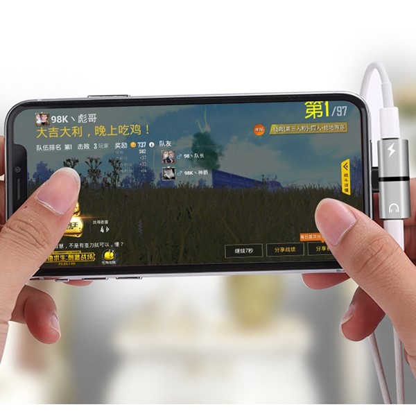 resimler/genel/Codegen Apple iPhone Lightning 2 Port Çoklayıcı Dönüştürücü Gümüş Adaptör CDG-CNV43