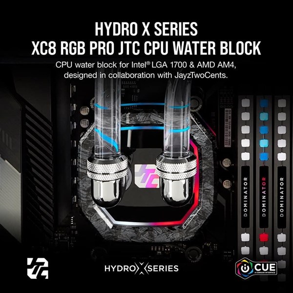 resimler/genel/CORSAIR CX-9010020-Ww Hydro X Serisi XC8 RGB PRO CPU Su Bloğu JayzTwoCents Sürümü (1700/1200/AM4)