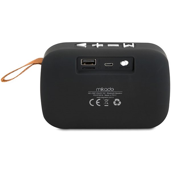 resimler/genel/Mikado MD-25BT ENJOY N2 Gri Bluetooth 3W TF/USB/FM Destekli Speaker