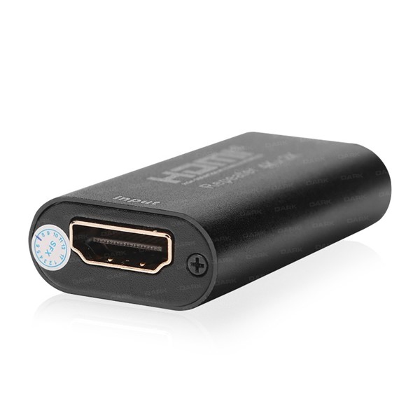 resimler/genel/DARK 1port DK-HD-E102 1port HDMI (giriş) 1port HDMI (çıkış) 1920x1080 HDMI Repeater 40metre mesafeye kadar