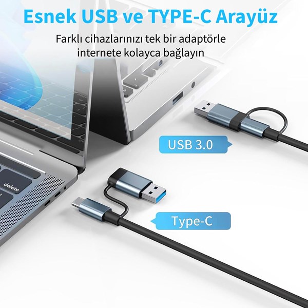 resimler/genel/INCA IUTP-03T Gigabit TYPEC-USB 3.0 Ethernet 3x USB Çoklayıcı
