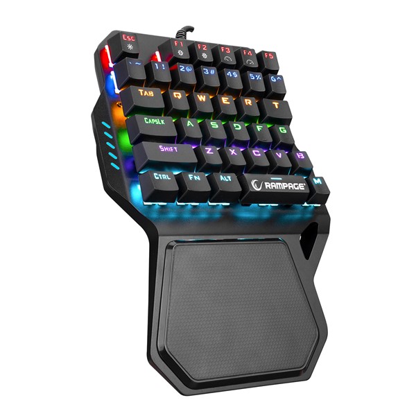 resimler/genel/Rampage KB-R77 PALM USB Rainbow Backlight Outemu Blue Switch Mekanik 36 Tuşlu Mini Gaming Oyuncu Klavyesi