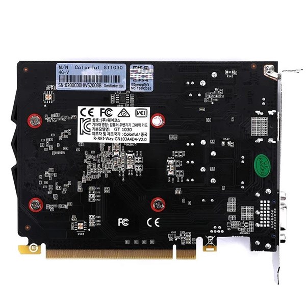 resimler/genel/COLORFUL 4GB GT1030 4G-V GDDR6 64bit DP PCIE 3.0