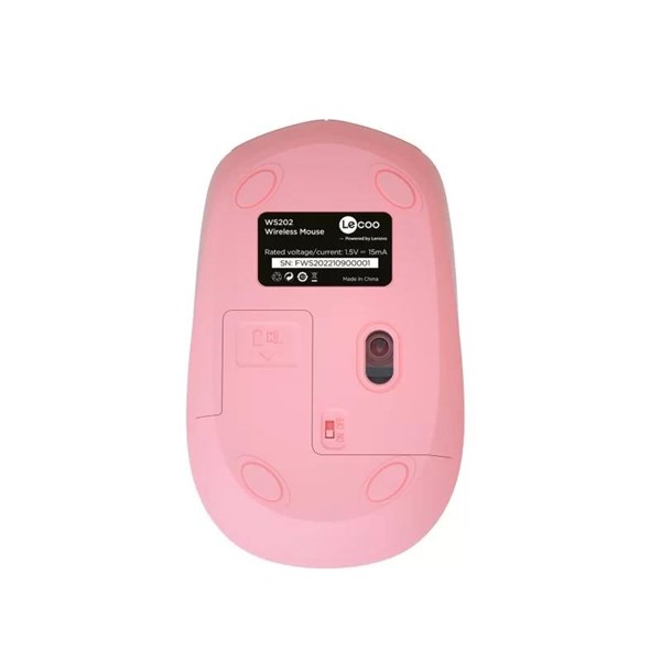 resimler/genel/LENOVO LECOO WS202 Kablosuz 1200dpi Optic Pembe Mouse
