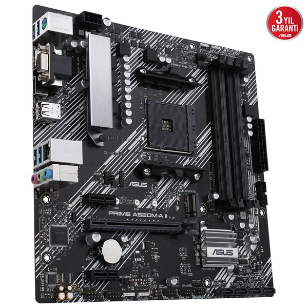 resimler/genel/ASUS PRIME A520M-A II/CSM DDR4 HDMI DP PCIe 16X v4.0 AM4 mATX Kurumsal Anakart
