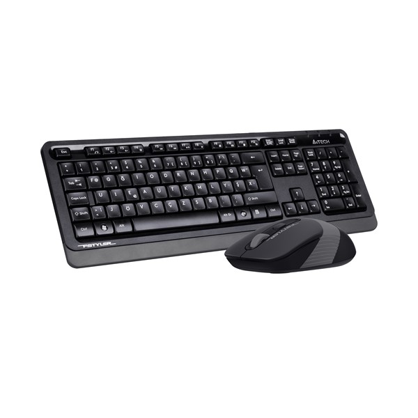 resimler/genel/A4 TECH FG1010 Kablosuz F Trk Optic Mouse Siyah/Gri Multimedya Klavye - Mouse Set