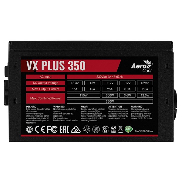 resimler/genel/AEROCOOL 350W VX Plus AE-VXP350 12cm Fanlı Power Supply