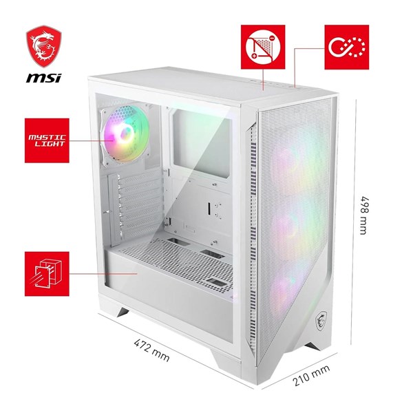 resimler/genel/MSI MAG FORCE 320R AIRFLOW WHITE GAMING MID-TOWER PC KASASI BEYAZ