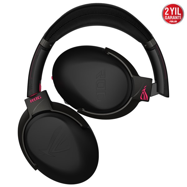 Asus Rog Strıx Go 2.4 Electro Punk Oyuncu Kulaklığı Pc/Mac/Ps4 2.4Ghz Kablosuz Baglantı 25 Saate Kadar Pil Ömrü 40Mm'lık Asus Essence Sürücüler Usb-C/3.5Mm Bağlantı