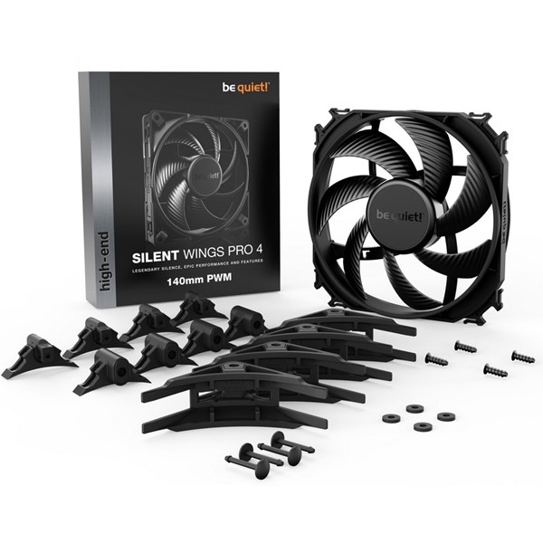 resimler/genel/Be Quiet! Silent Wings Pro 4 140Mm Pwm 2400 Rpm  Premium Kasa Fanı 4-Pin - BL099