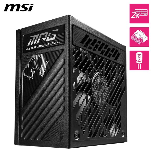 resimler/genel/MSI 1000W 80+ GOLD MPG A1000GS PCIE 5.1 TAM MODÜLER POWER SUPPLY
