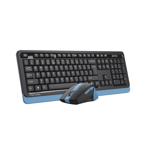 resimler/genel/A4 TECH FG1035 Kablosuz Q Trk Optic Mouse Siyah/Mavi Multimedya Klavye - Mouse Set