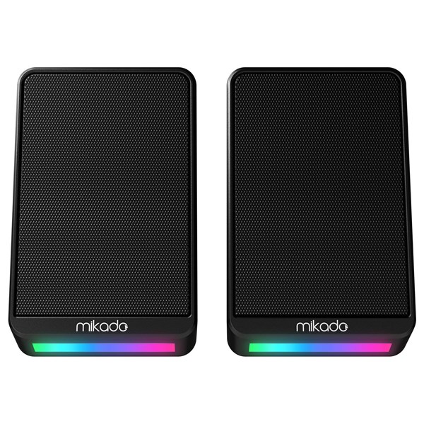 resimler/genel/MIKADO  MD-178 2.0 3W*2 Siyah RGB Aydınlatmalı USB + 3.5mm USB 5V Speaker Hoparlör