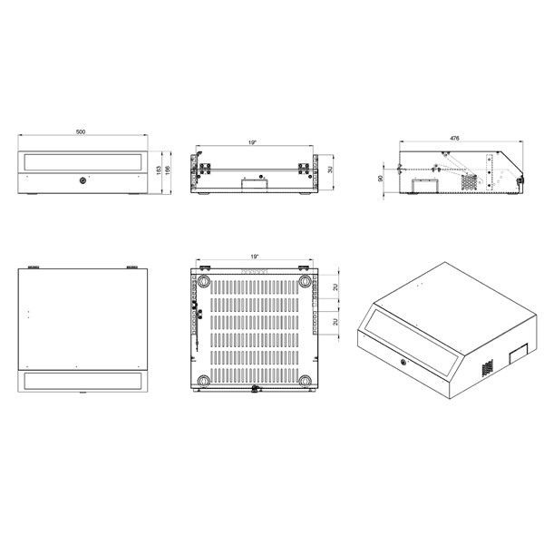 resimler/genel/AGER 7U: 3U+4U 500X480mm Duvar Tipi Beyaz Kabinet Slimline AG-SL07U5048B1