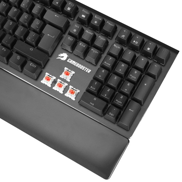 resimler/genel/GameBooster G908 Bolt Rainbow Aydınlatmalı Blue Switch Mekanik Bileklikli Oyun Klavyesi