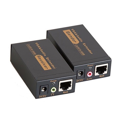 S-LINK 1port SL-VGA110 1port Vga Giriş 1port Ethernet (Cat6) VGA Extender 100metre mesafeye kadar